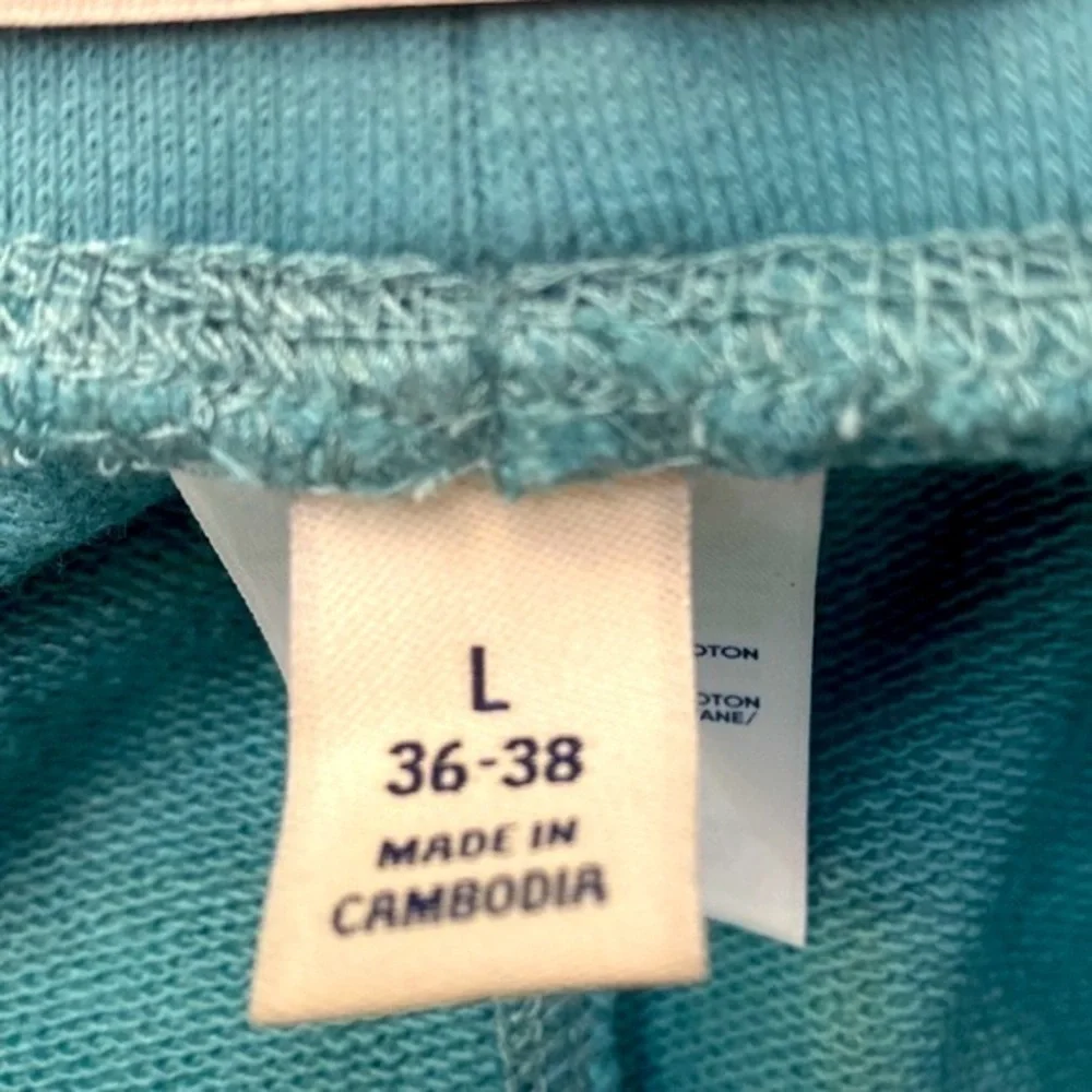 NWOT Men’s Land’s End Serious Sweats Sea Foam Blue Draw String Joggers Size L